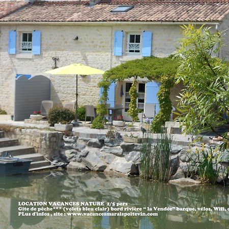 Marais Poitevin Bord Riviere Peche ,Barque, Velos, Wifi, Linge, Cheminee, Cuisine, Terrain De Boules La Taillee 外观 照片