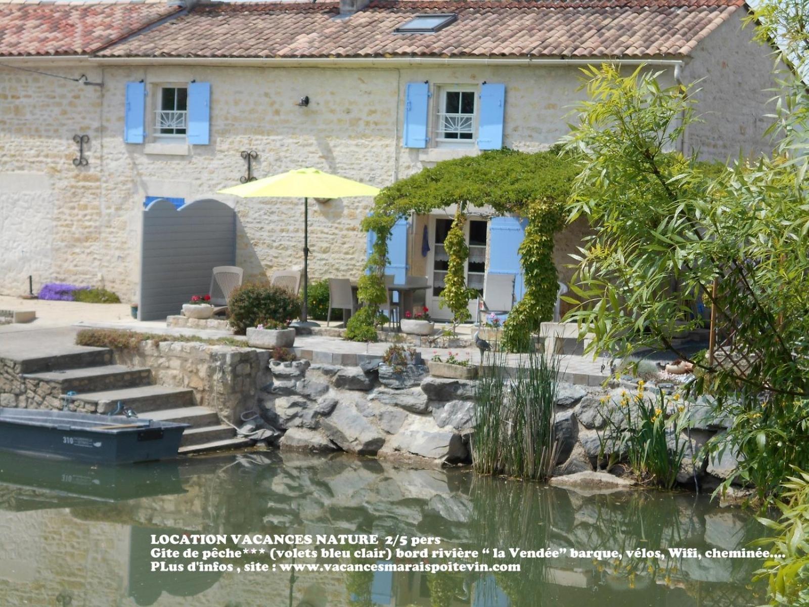 Marais Poitevin Bord Riviere Peche ,Barque, Velos, Wifi, Linge, Cheminee, Cuisine, Terrain De Boules La Taillee 外观 照片
